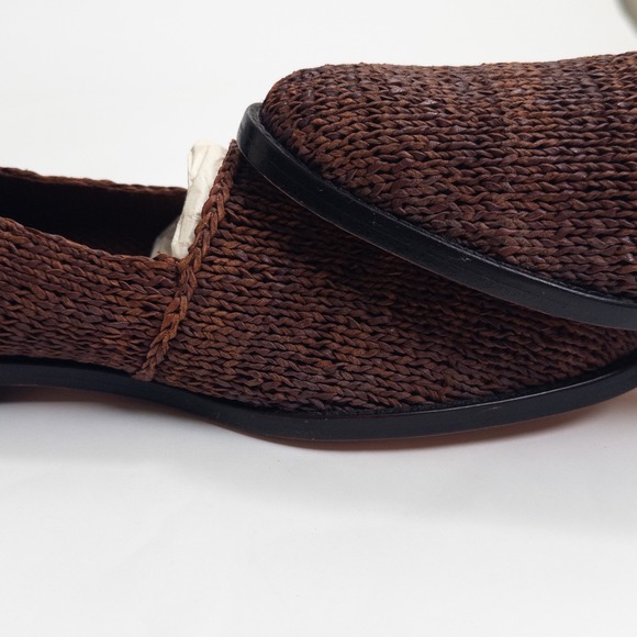 Cole Haan Resort Loafers Men's 10M Brown Woven Leather Artisan Slip On Shoes